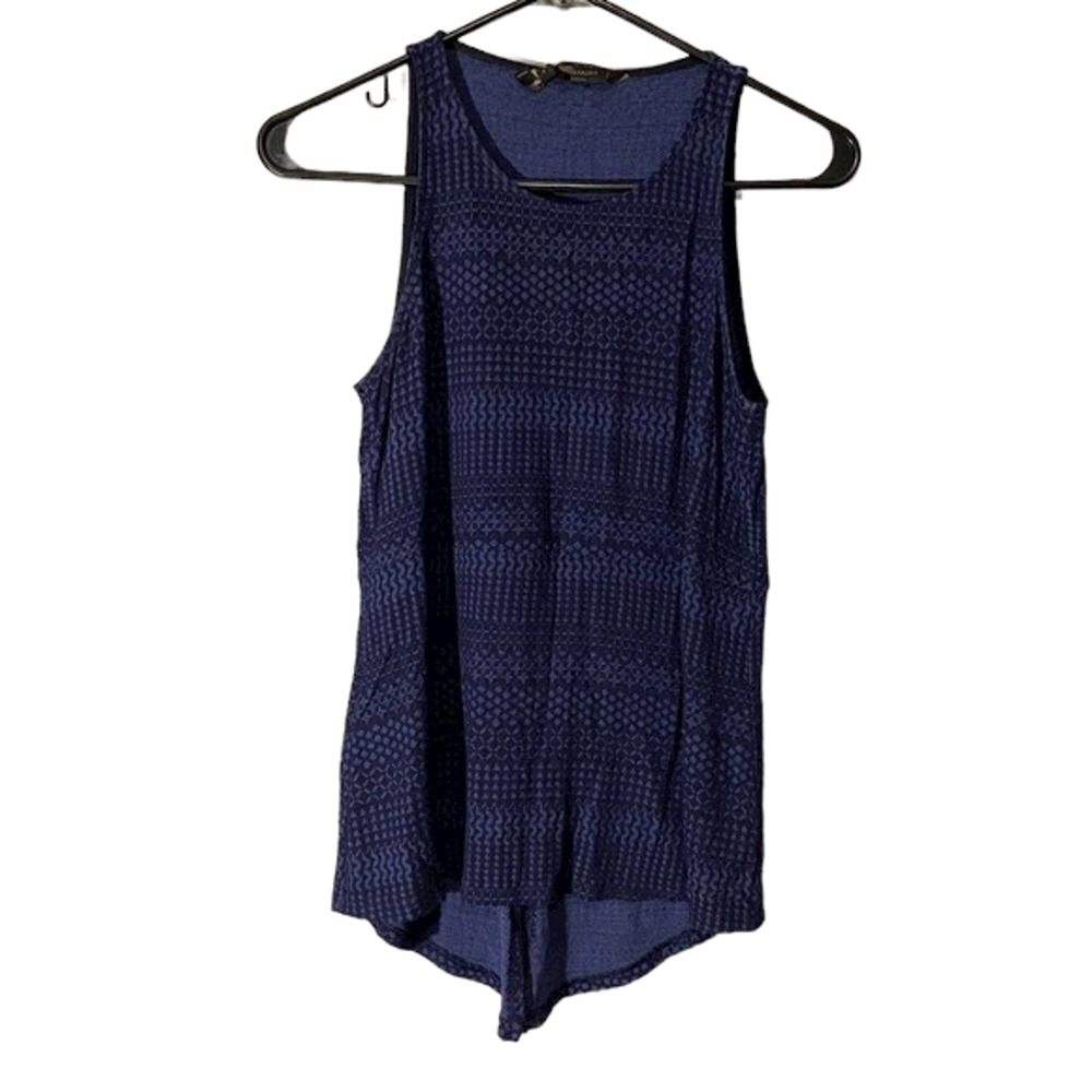 BCBGMaxAzria Navy Blue Sleeveless Caralyn Blouse Women’s XXS